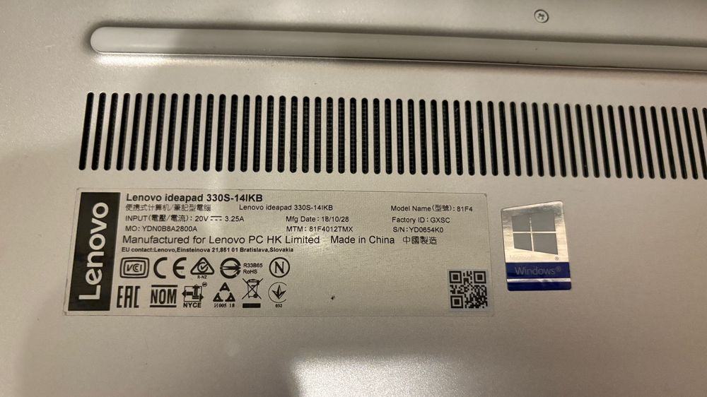 Ноутбук Lenovo Ideapad 330S-14IKB