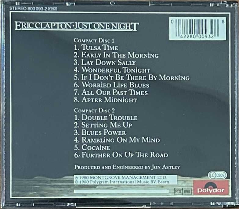 Eric Clapton - Just One Night - 1980 - CD x 2
