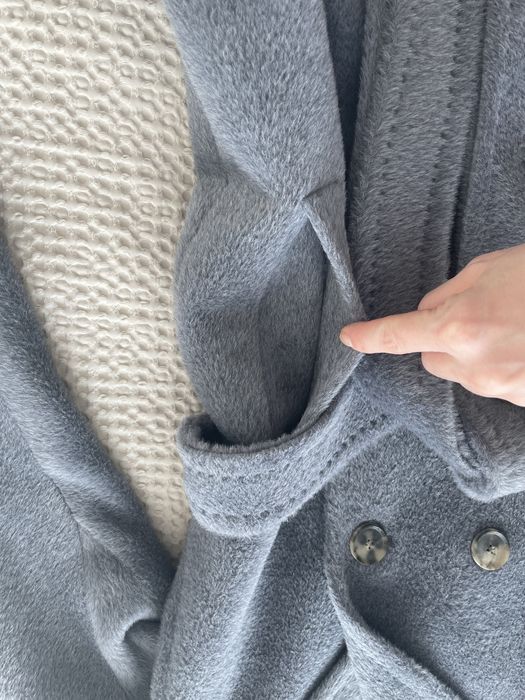 Patrizia Aryton szary płaszcz z wełny suri alpaka