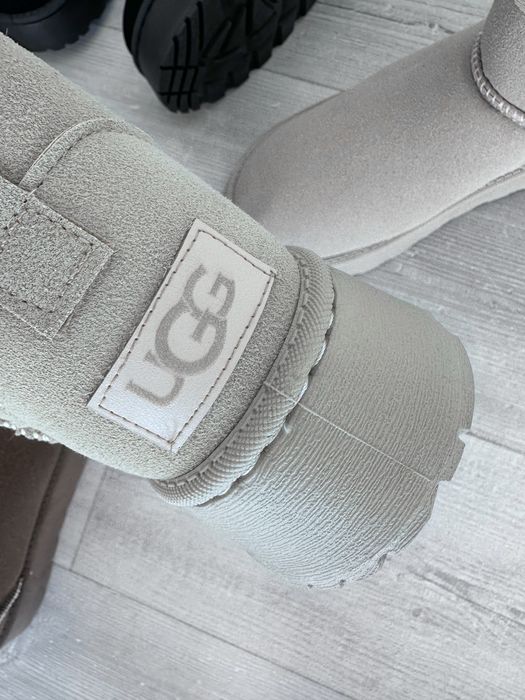 Замшеві чоботи угги ugg mini platform, уггі на платформі