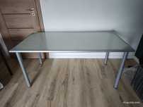 Stół szklany aluminium Ikea 157x78