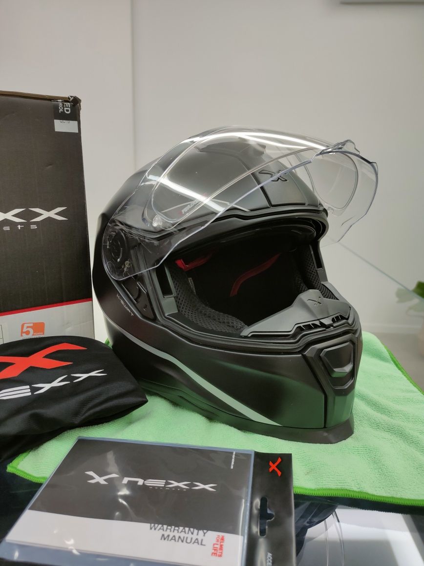 Capacete Integral Nexx SX.100 Skyway Black Grey MT tamanho L