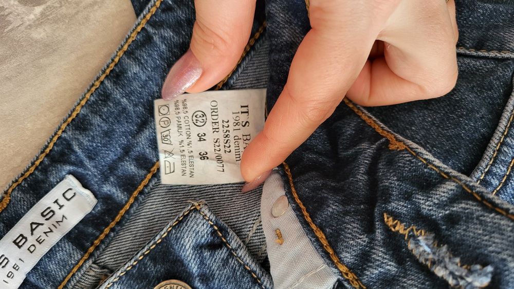 Джинси клёши тёмно - синие