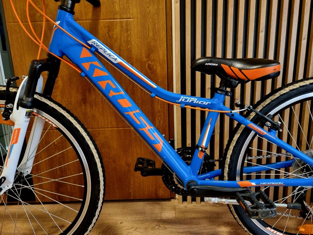 Kross Hexagon JR Niebieski Rower dziecięcy Górski kola 24 cale