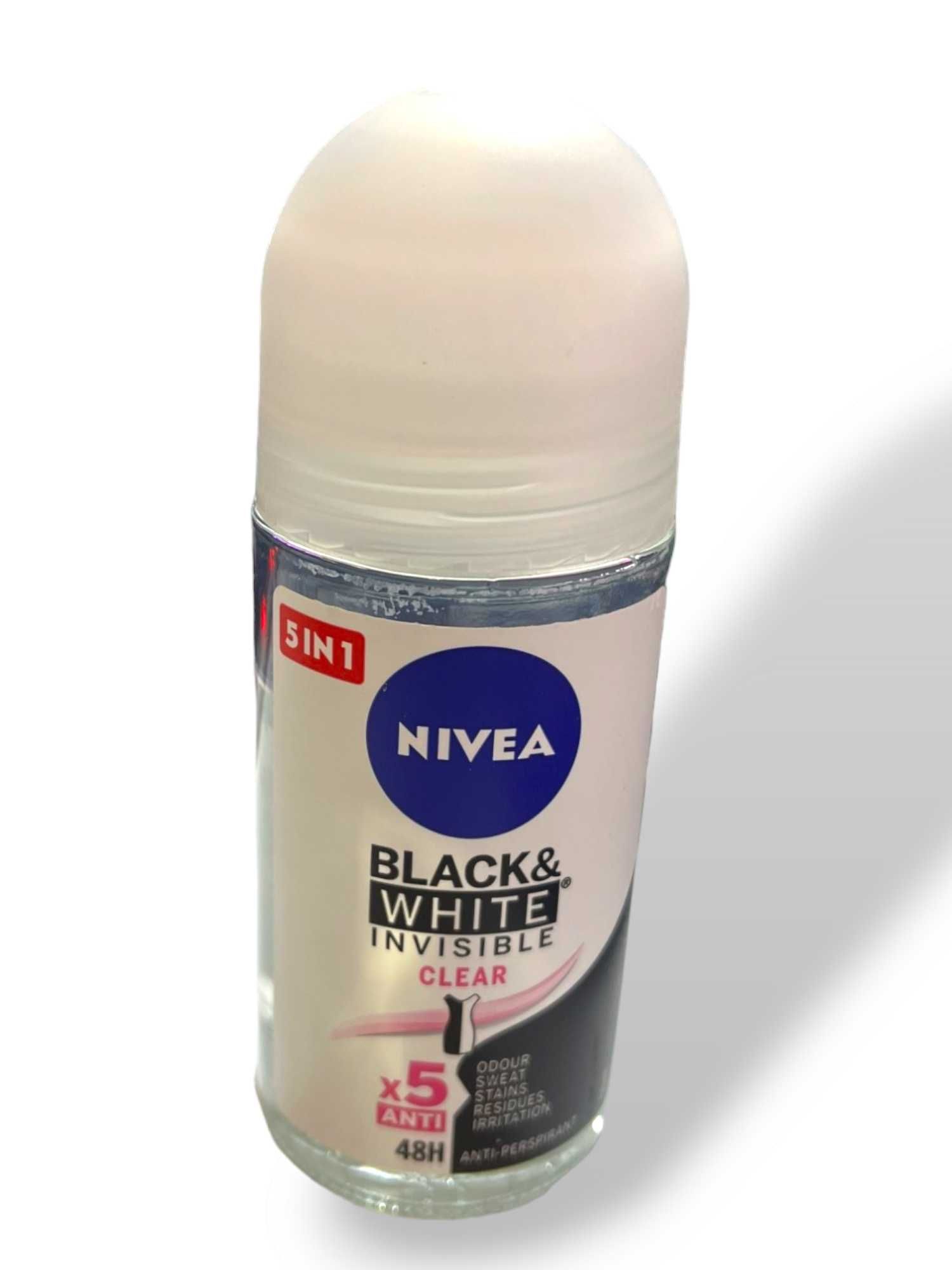 Zestaw NIVEA Black&White Invisible Clear dezodorant 3x50ml