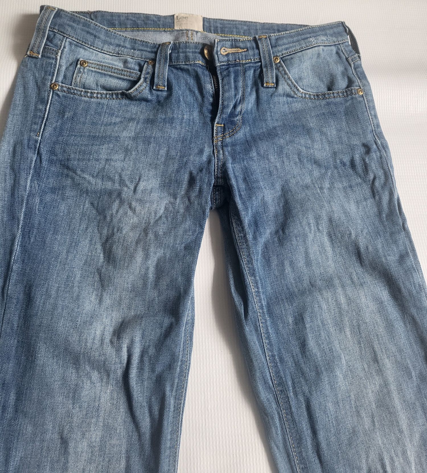Spodnie jeansowe damskie lee biodrowki