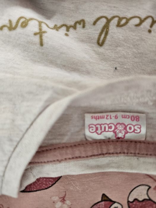 Paka koszulek dla dziewczynki rozmiar 80