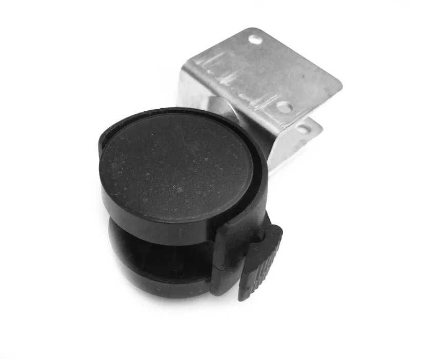 4x kółka obrotowe meblowe skrętne z blokadą fi38 na płytę 18mm