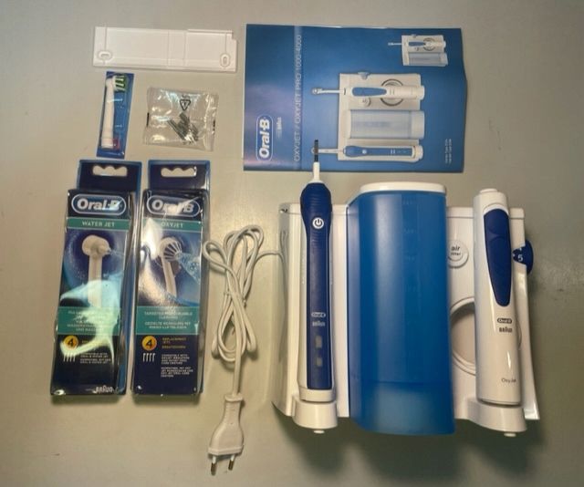 szczoteczka elektryczna oral-b i irygator oxyjet pro 2000 + końcówki