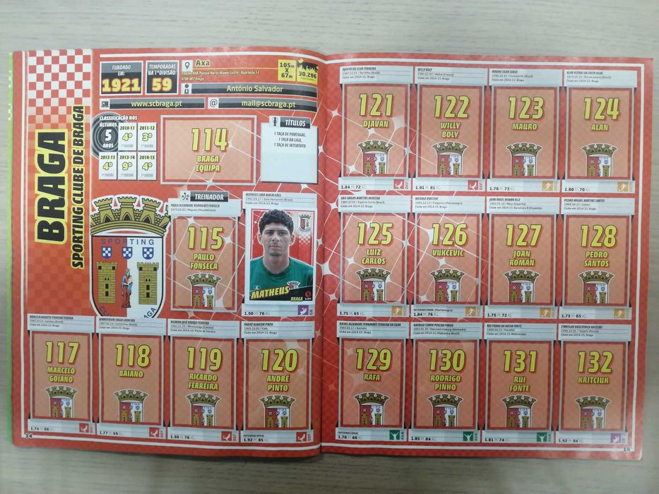 Caderneta Futebol 2015-16 - Panini [Incompleta]