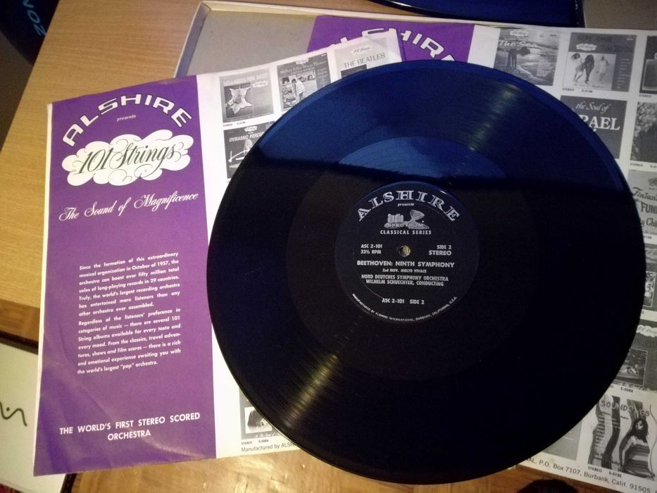 Disco vinil antigo especial Beethoven 9 Simphony Alshire
