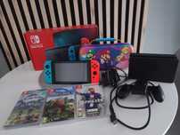 Nintendo Switch(cały zestaw)+3gry
