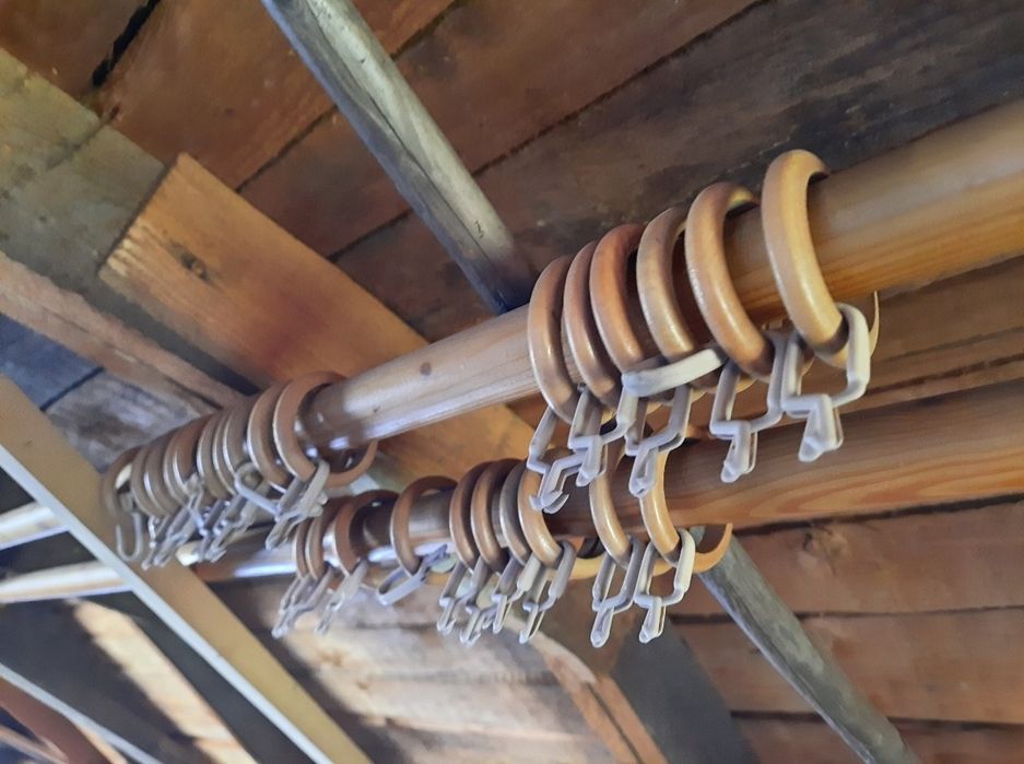 Karnisze drewniane 3 sztuki