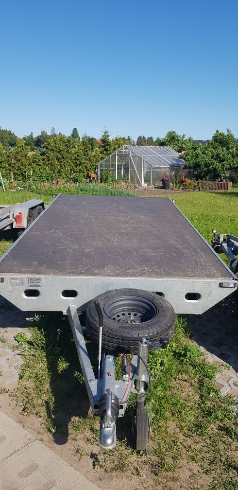 Wynajem Przyczepy platformy 400x200, ład.890kg na kat. B* oraz 750kg