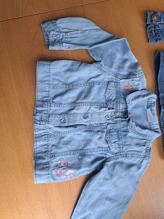 Kurteczka i koszula jeans dla dziewczynki 1-2latka