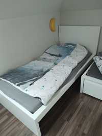 Łóżko 90x200 IKEA białe z materacem