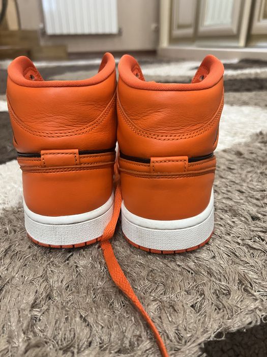 Кросівки Nike air jordan 1 mid Orange black оригінал