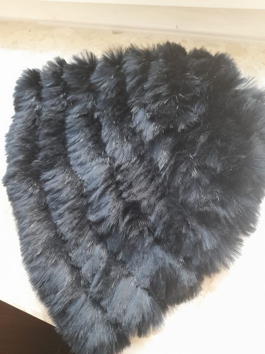 Czapka czarna futro naturalne królika house of saki zimowa jak ochnik