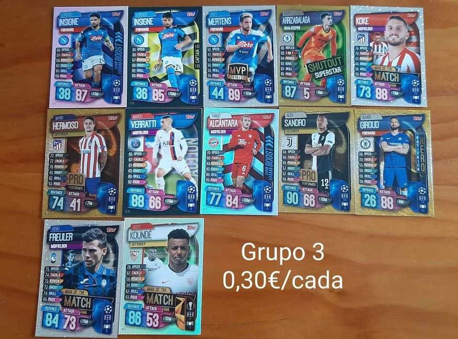 Cromos Abertos Match Attack 2019/20 ( Normal E Extra)