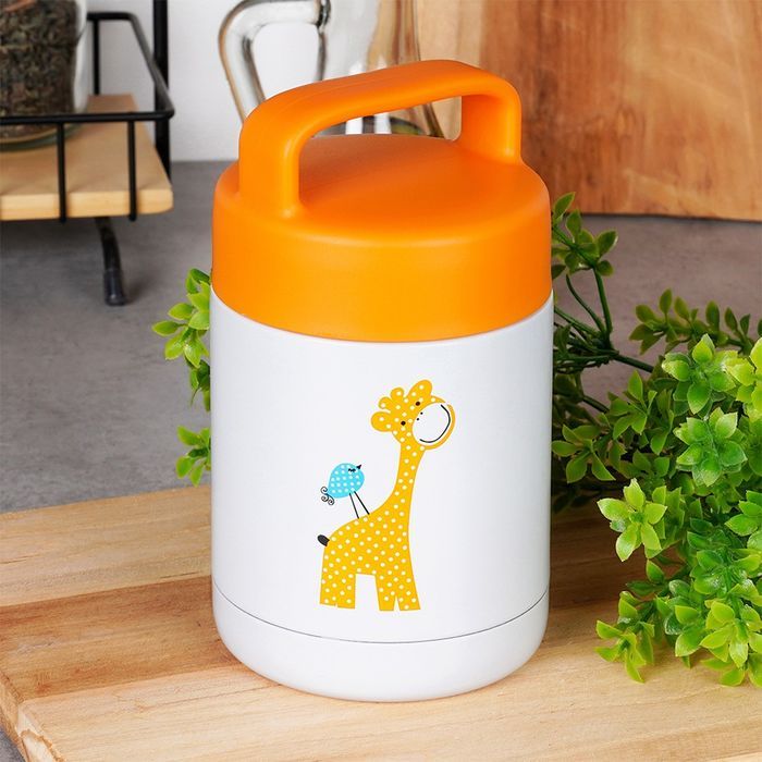 Termos obiadowy stalowy ŻYRAFA 450 ml