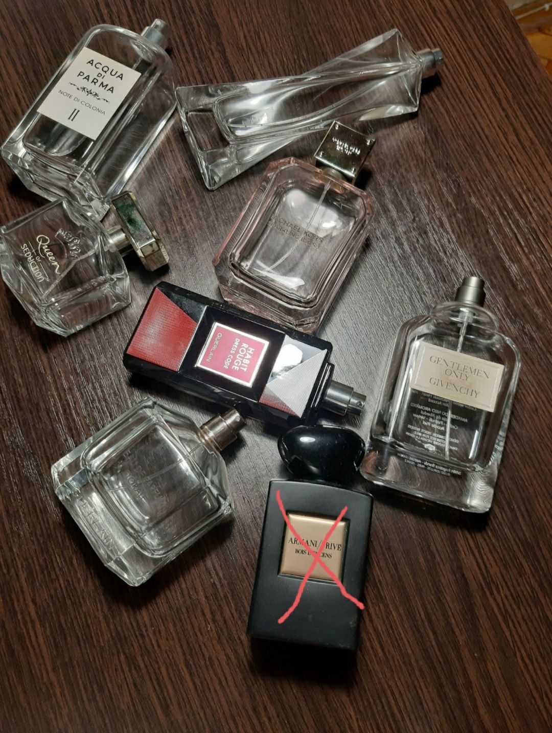 Пустые флаконы от парфюмерии ( оригинал). Одним лотом - 500 грн