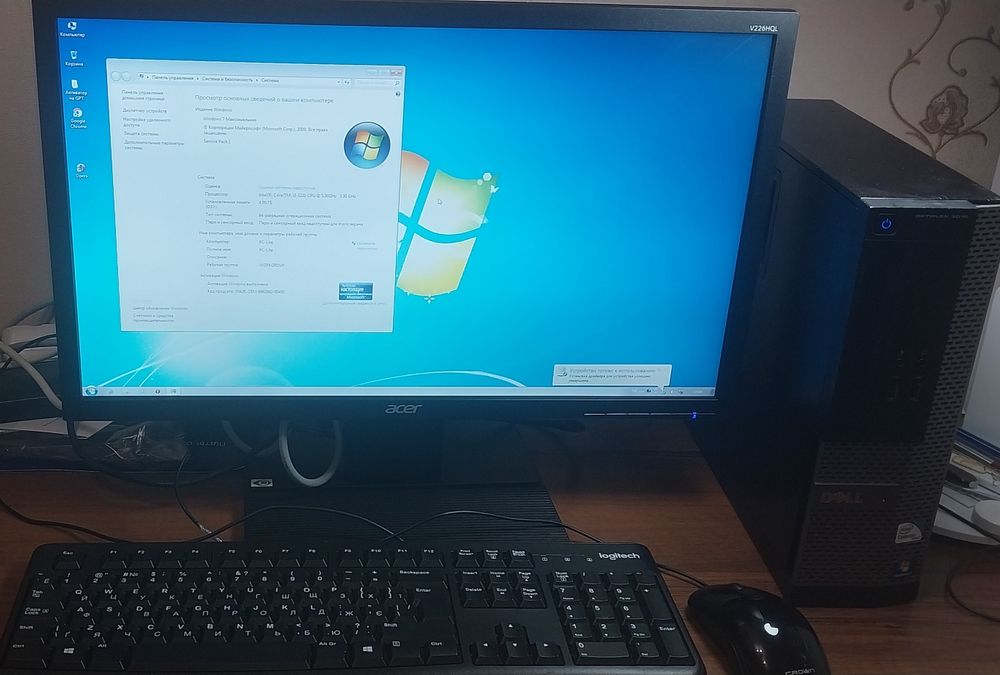 Комп'ютер Dell OptiPlex 3010, монітор Acer V226HQL / 22"