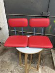 Cadeira acolchoada dobravel fabrill boar seat stadium laranja turquesa