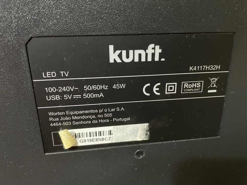 Televisão Kunft 32 polegadas (Danificada)