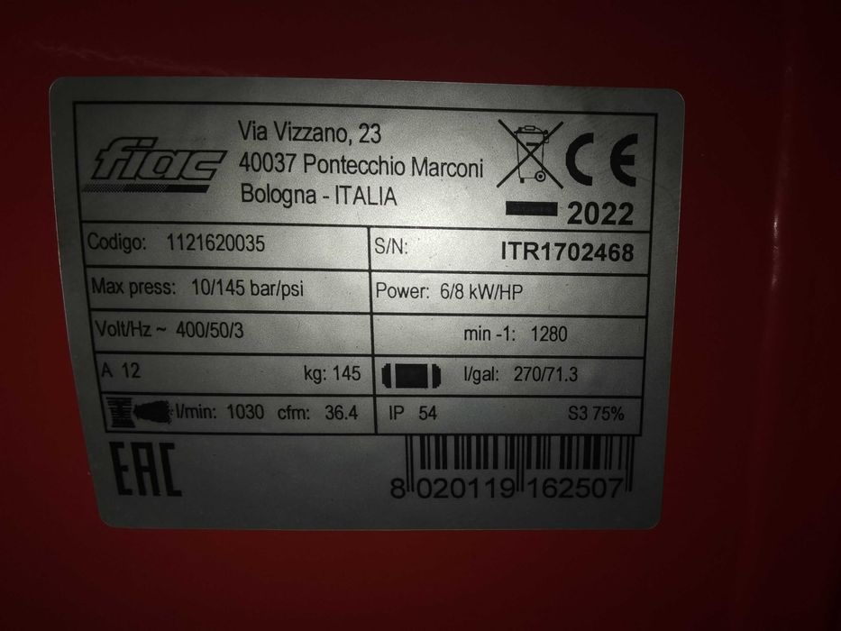 COMPRESSOR ABT300/1030 4+4HP AB515 FIAC - novo