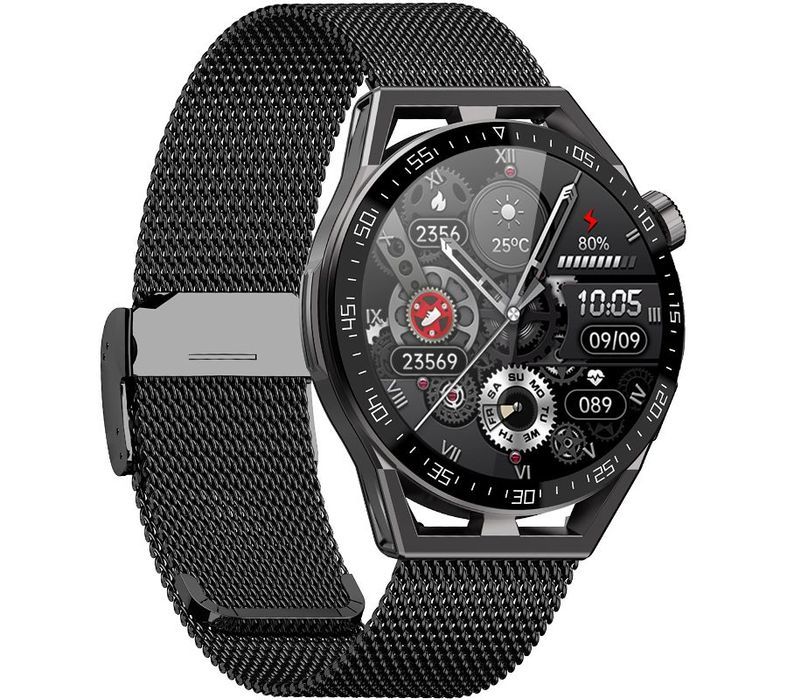 smartwatch  rubicon rnce88-2 czarny- czarny pasek silikonowy