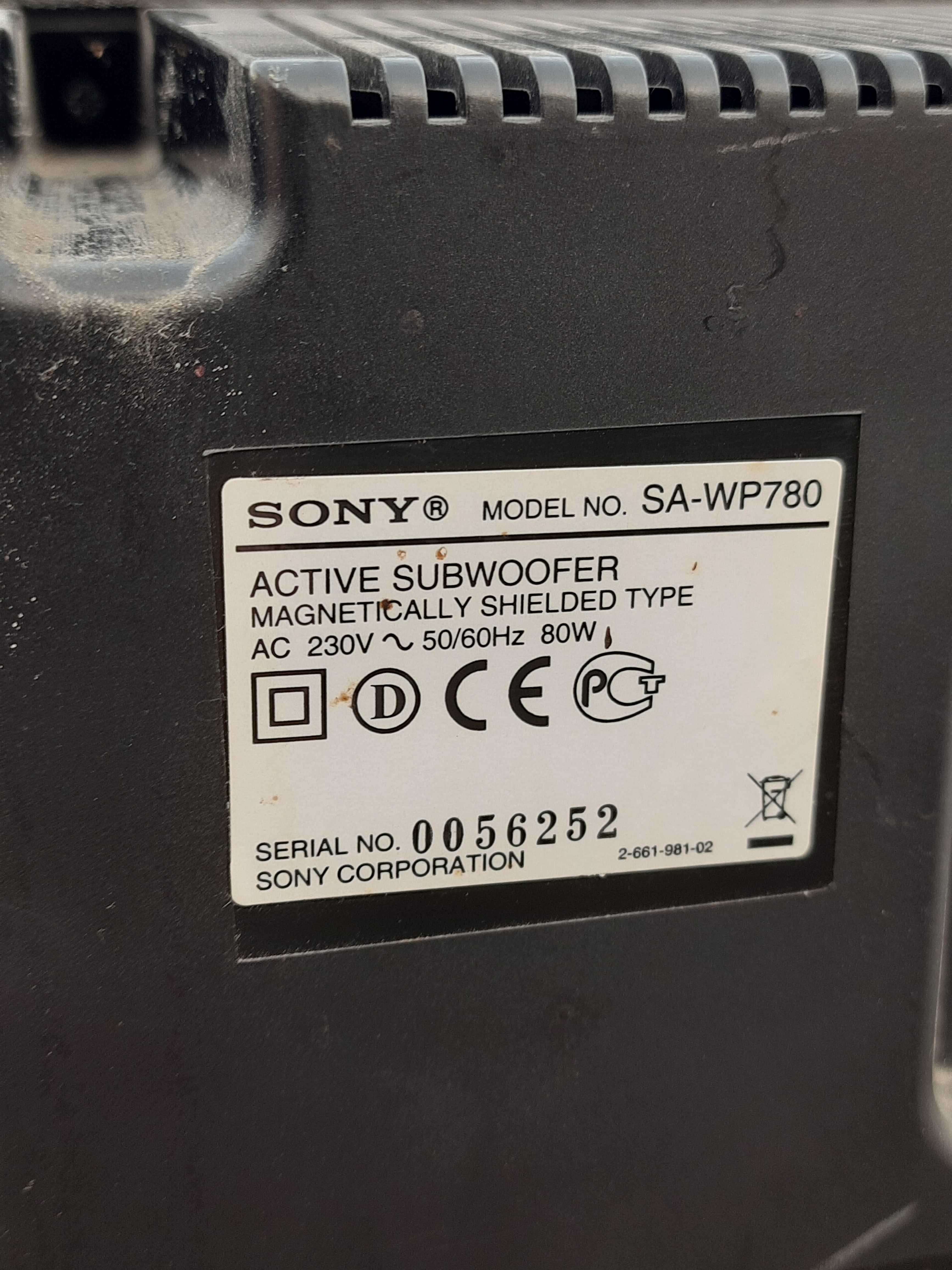 Саббуфер Sony SA-WP780/активный 80W./усилитель/колонки