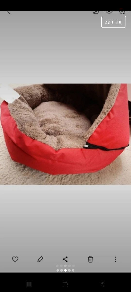 Nowe legowisko dla kota psa posłanie poduszka domek daszek