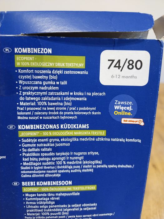 Kombinezon letni dziewczęcy 74/80