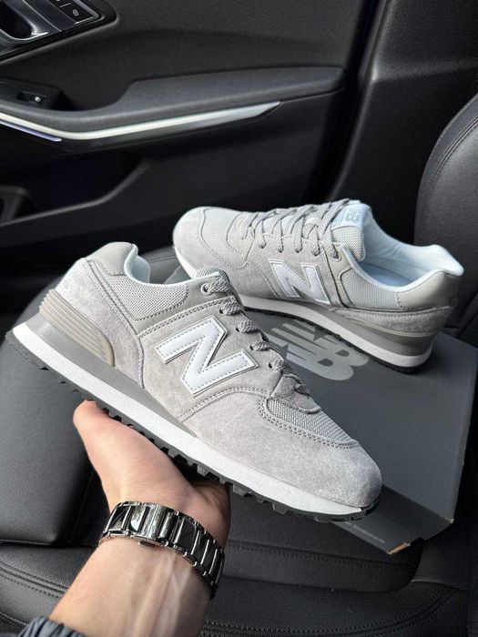 Чоловічі кросівки New Balance 574 Silver White (демісезонні) NB156