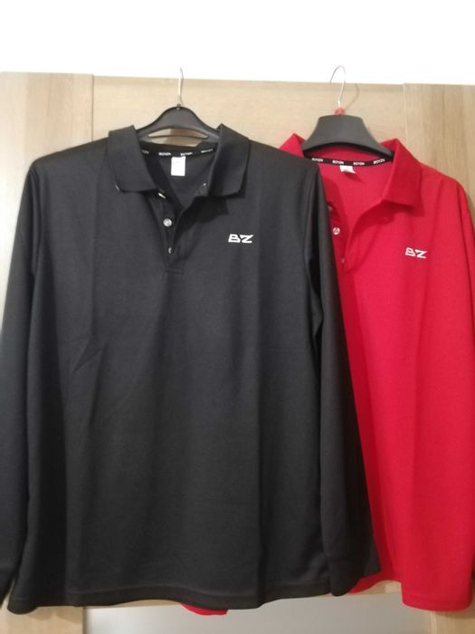 T-shirt z długimi rękawami polo mężczyzn, kobiet i młodzieży Dwupak