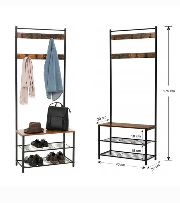 Полиця вішалка стійка шафа підставка для взуття одягу підлогова лофт
