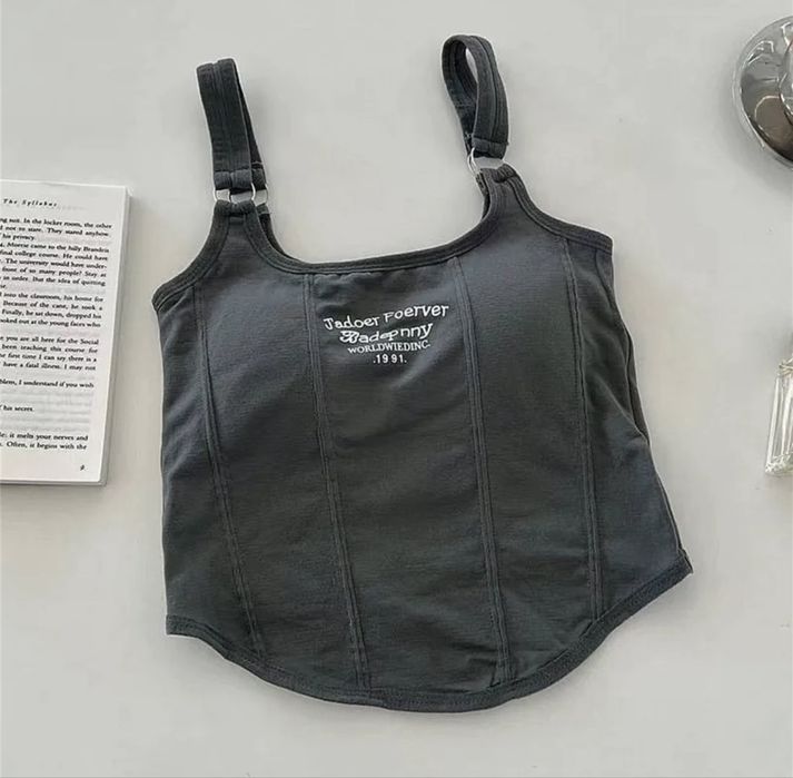 Топ майка сіра жіноча з чашками