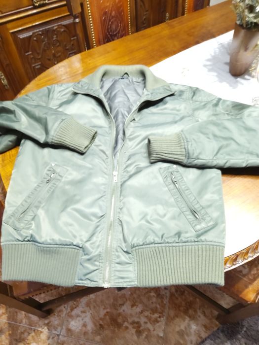 Kispo de Sra verde lefties clothing L acolchoado punos e gola em malha