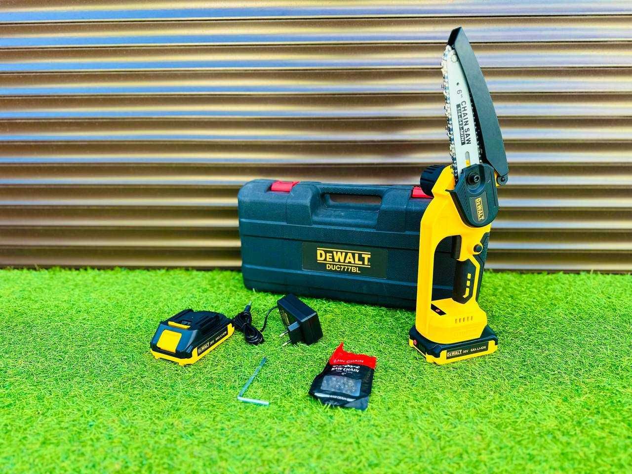 Аккумуляторная Міні пила DeWALT DUC 777 BL 36V-6A Сучкоріз Шина 15см
