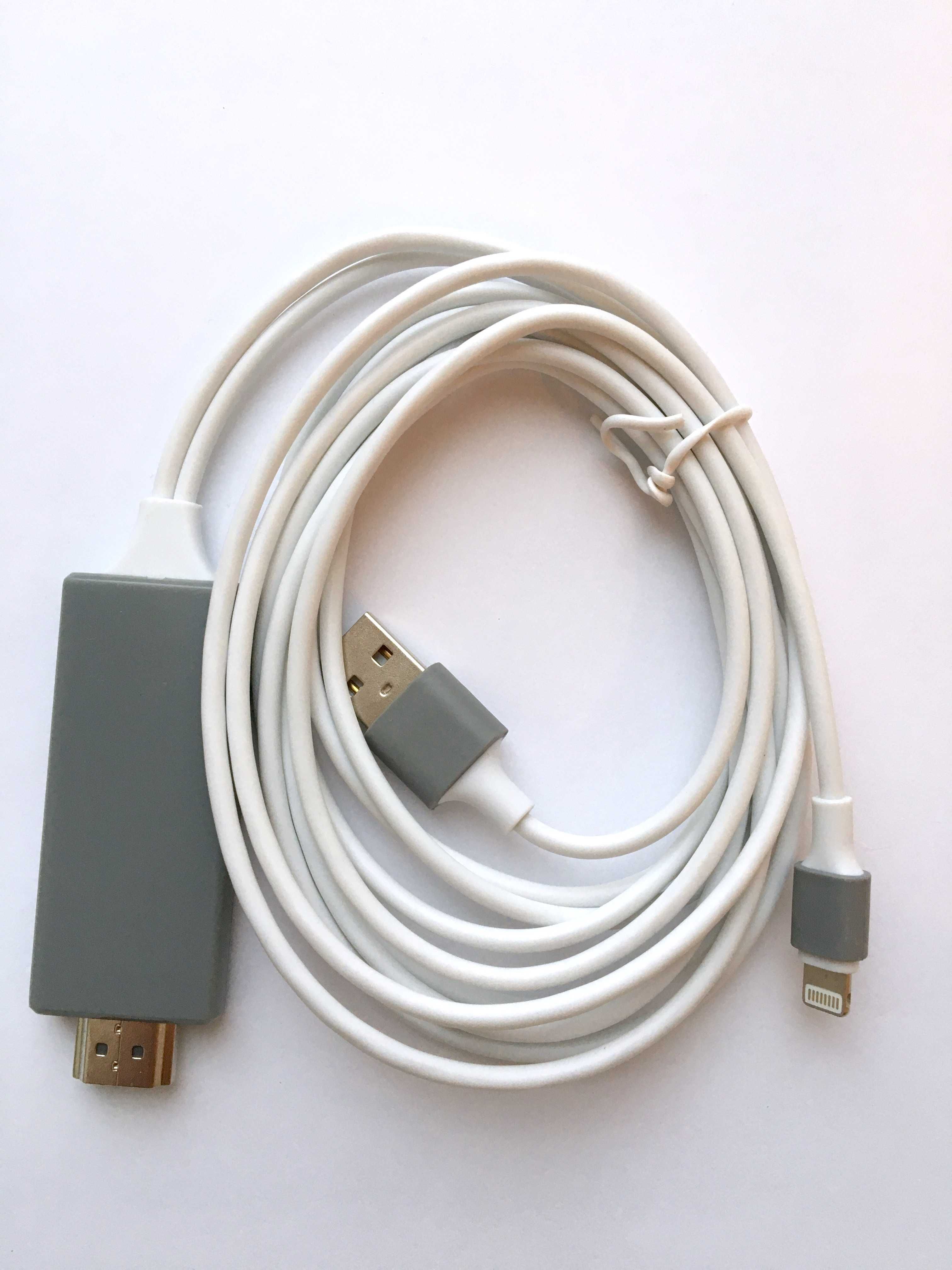 Кабель Lightning HDMI MHL 2м. Подключите iPhone или iPad к телевизору