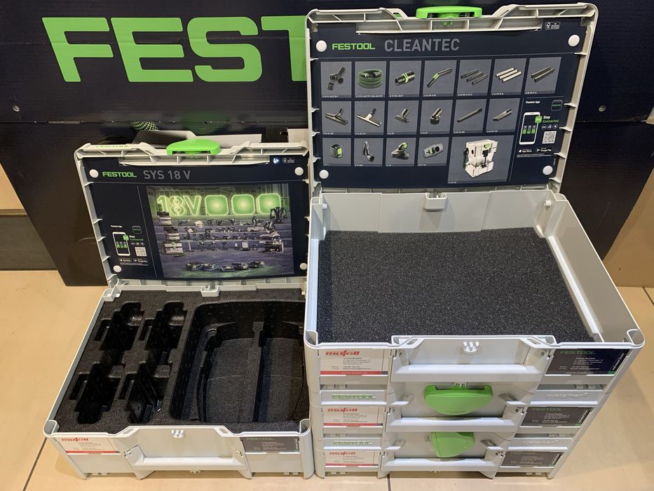 FESTOOL Systainery, komplet 4 sztuki, nowe, bez wad
