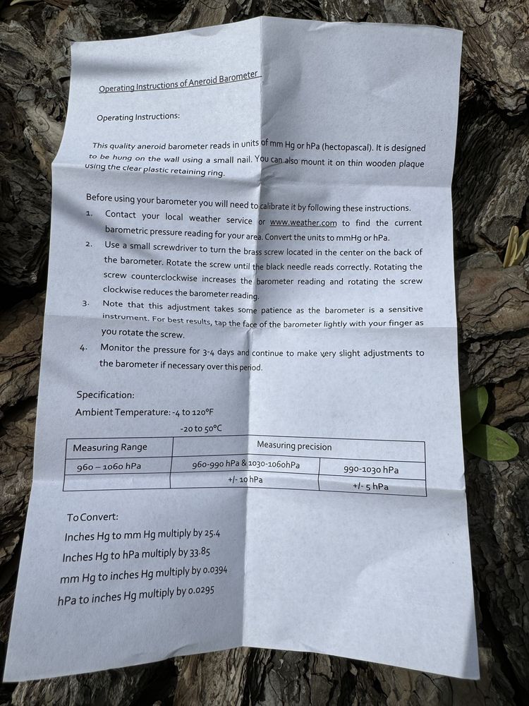 Барометр портативный, высокоточный, карманный барометр-анероид
