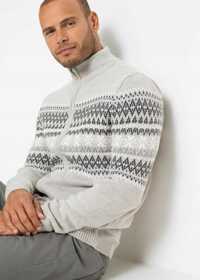B.P.C sweter rozpinany męski ze wzorem r.4XL