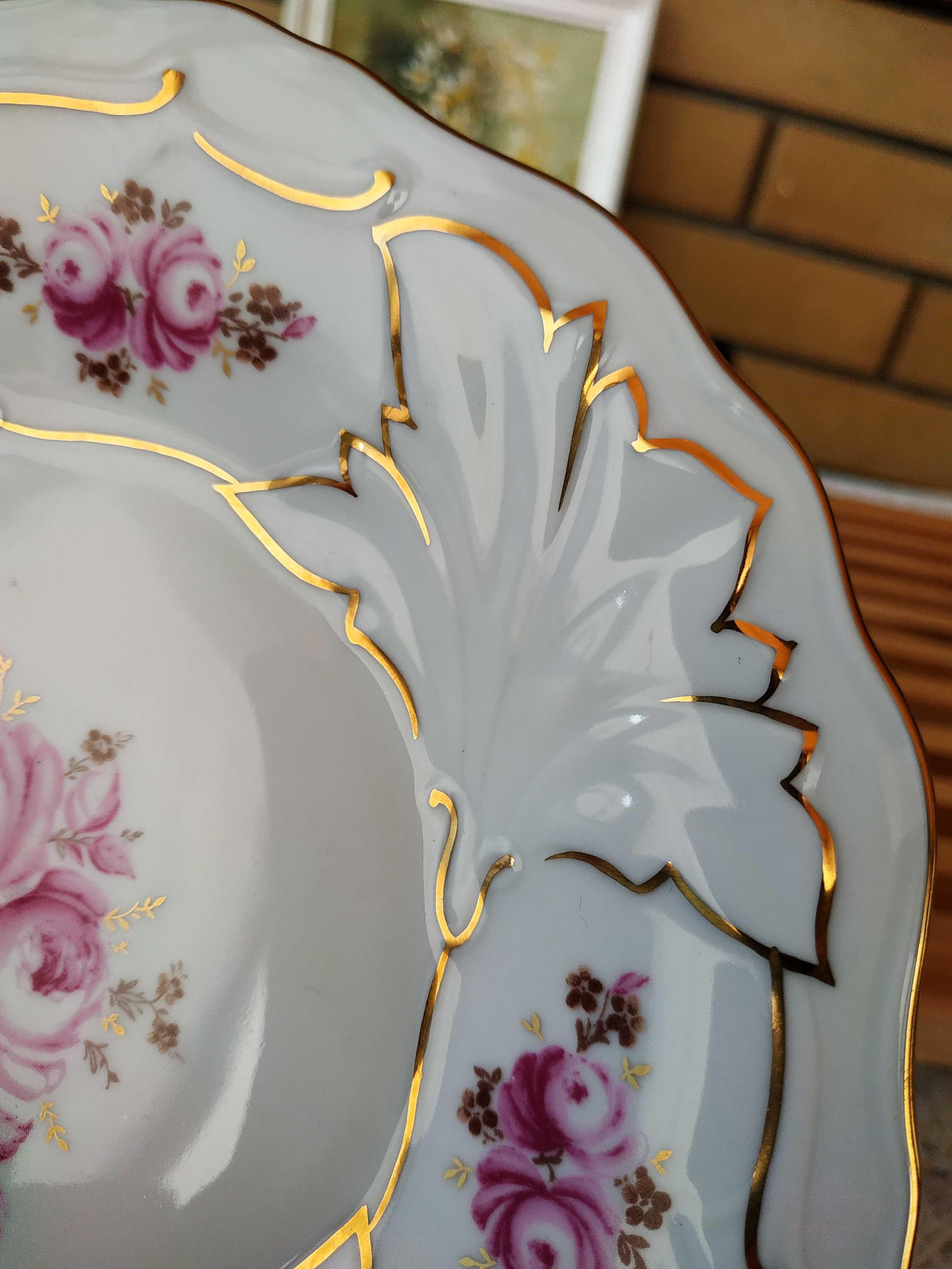 Фарфоровая декоративная тарелка Веймар Германия Фарфор Винтаж 18,5 см