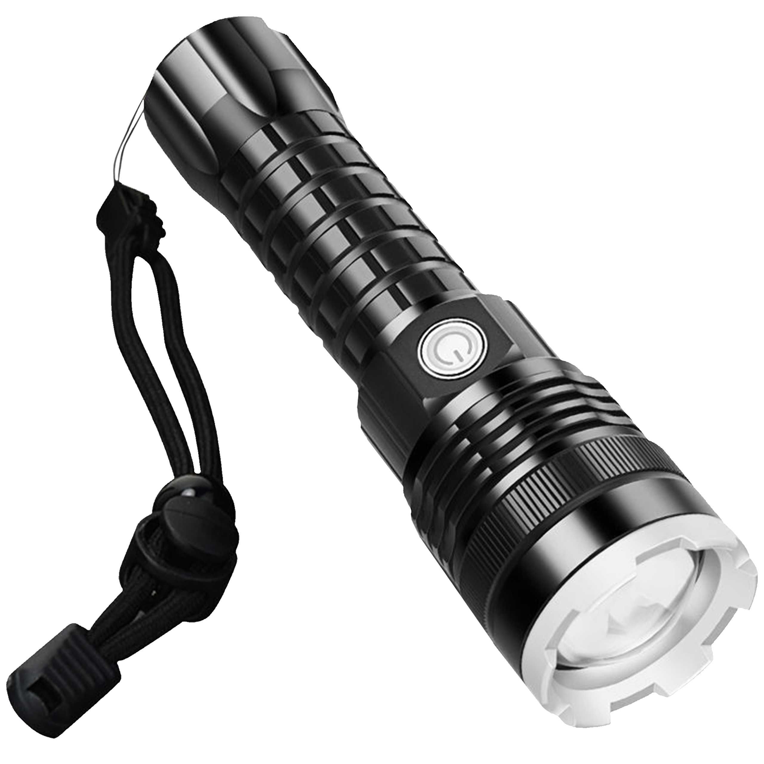 Mocna latarka LED taktyczna XHP90 ZOOM wojskowa USB-C akumulatorowa