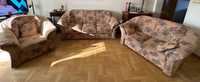 Zestaw kanapa z funkcja spania sofa fotel łóżko piękny styl i jakość