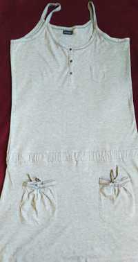 Esmara - bawełniana sukienka na ramiączkach z obniżonym stanem L.