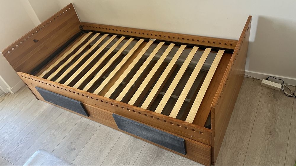 Cama de Solteiro Dupla - Madeira Maciça