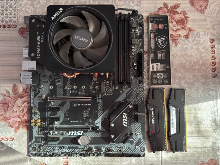 Комплект MSI B450 Tomahawk Max + Ryzen 5 5600 + 32GB RAM + AMD Башня