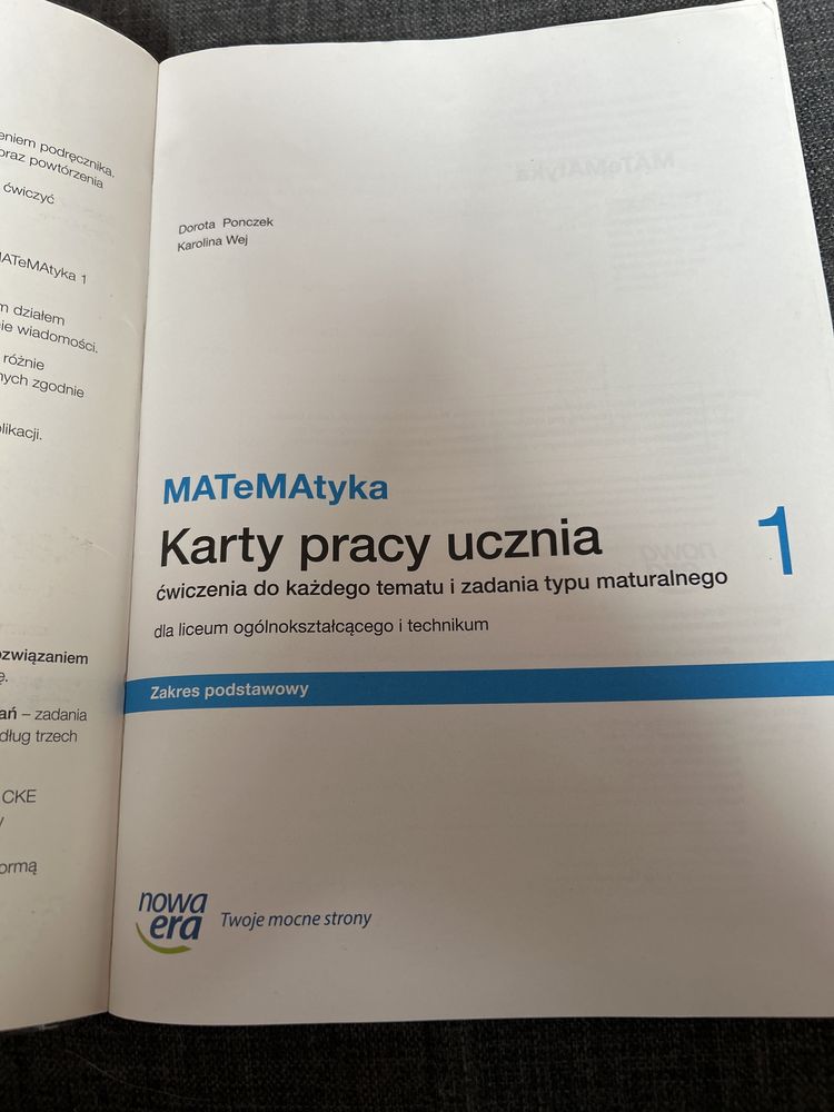 Matematyka 1 karty pracy ucznia